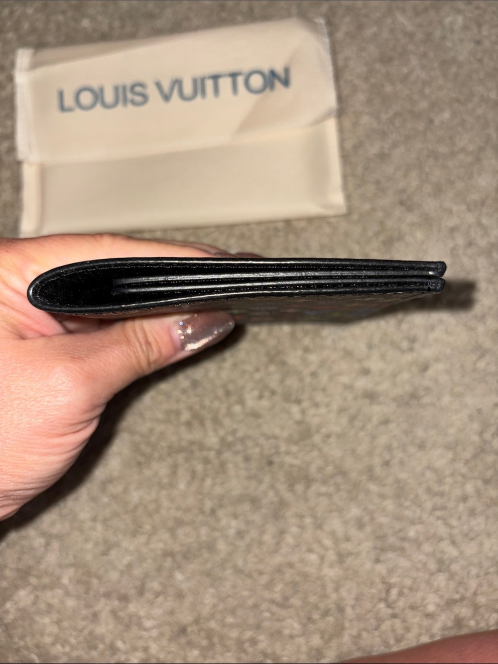 Inspired Multicolor Black Passport Holder - Picture 7 of 12